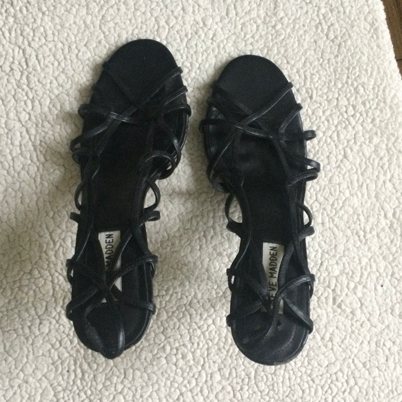 Steve Madden Danzel Birdcage Pump Black Leather - Sz 8 - Picture 3 of 15